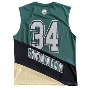 NBA Milwaukee Bucks Giannis Antetokounmpo Green Basketball Jersey Size X Large